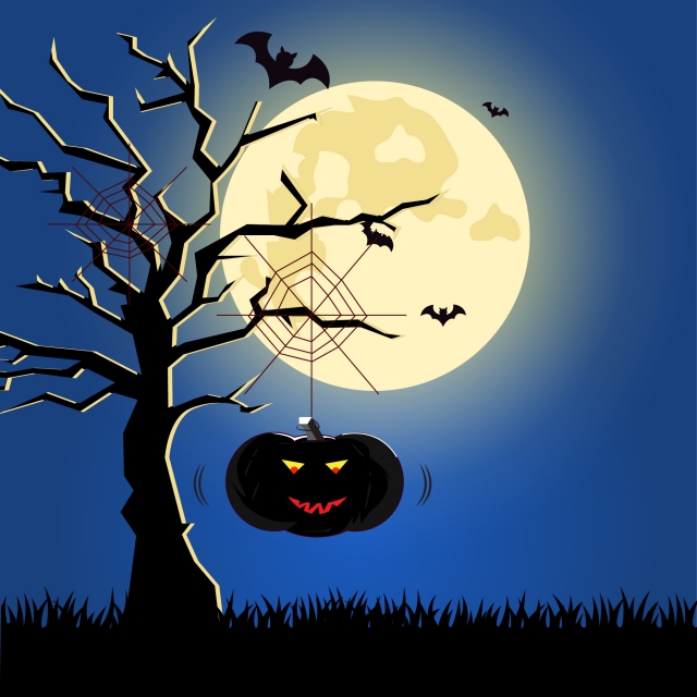 Nền đêm trăng Halloween