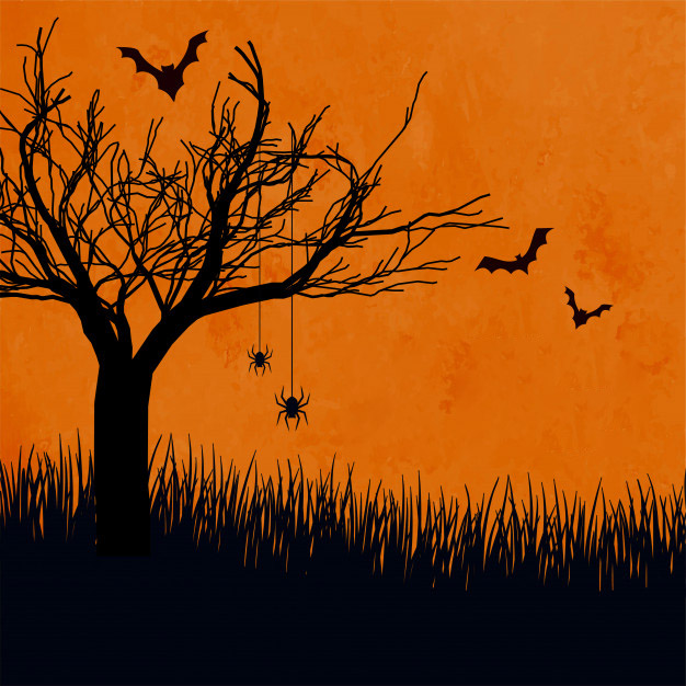 Background halloween màu cam