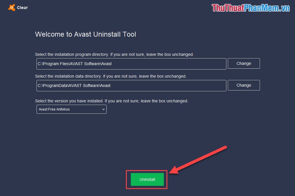 Cách gỡ bỏ phần mềm Avast Free Antivirus ra khỏi máy tính