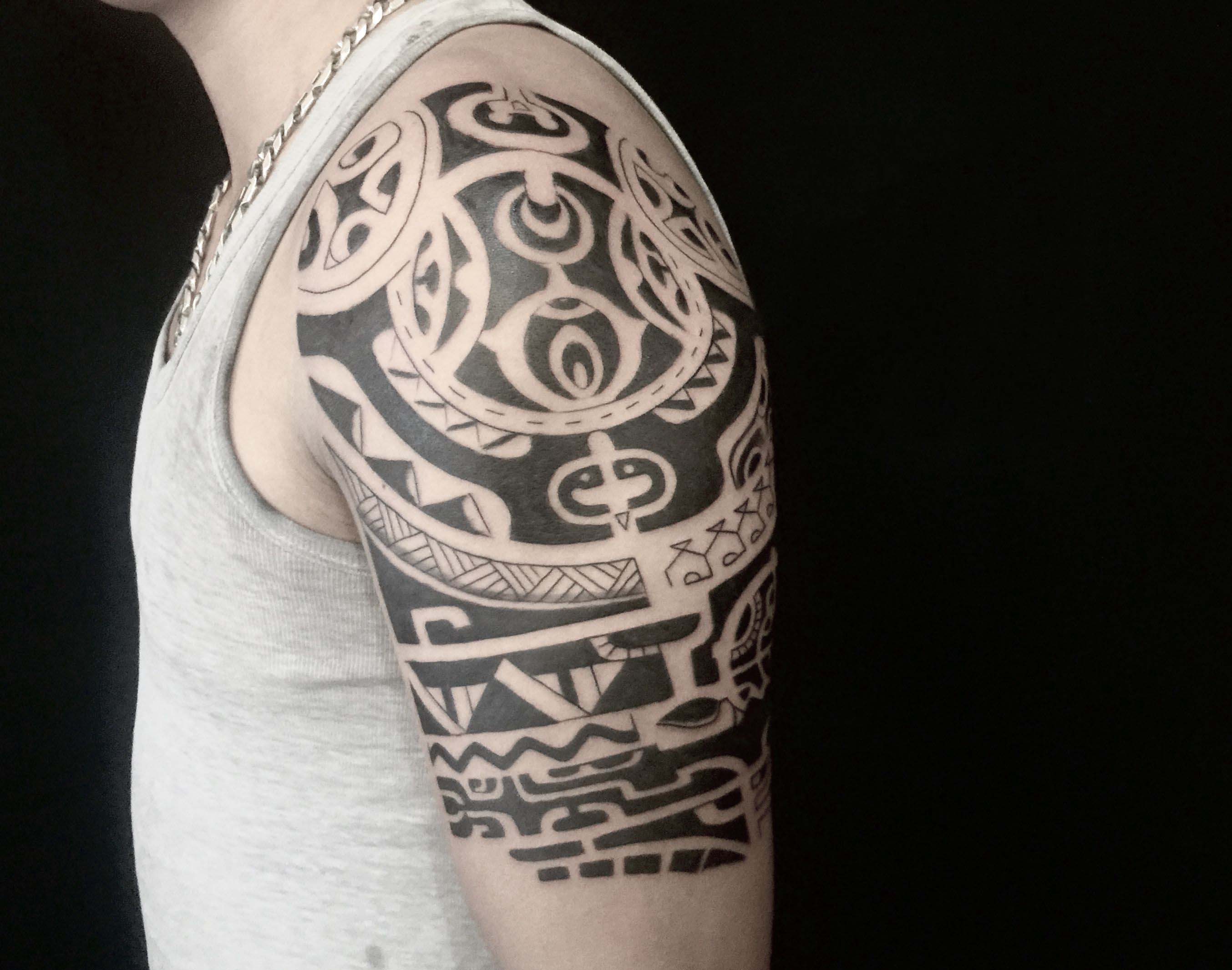 Hình xăm maori vi trí bắp chân  Đỗ Nhân Tattoo Studio  Facebook
