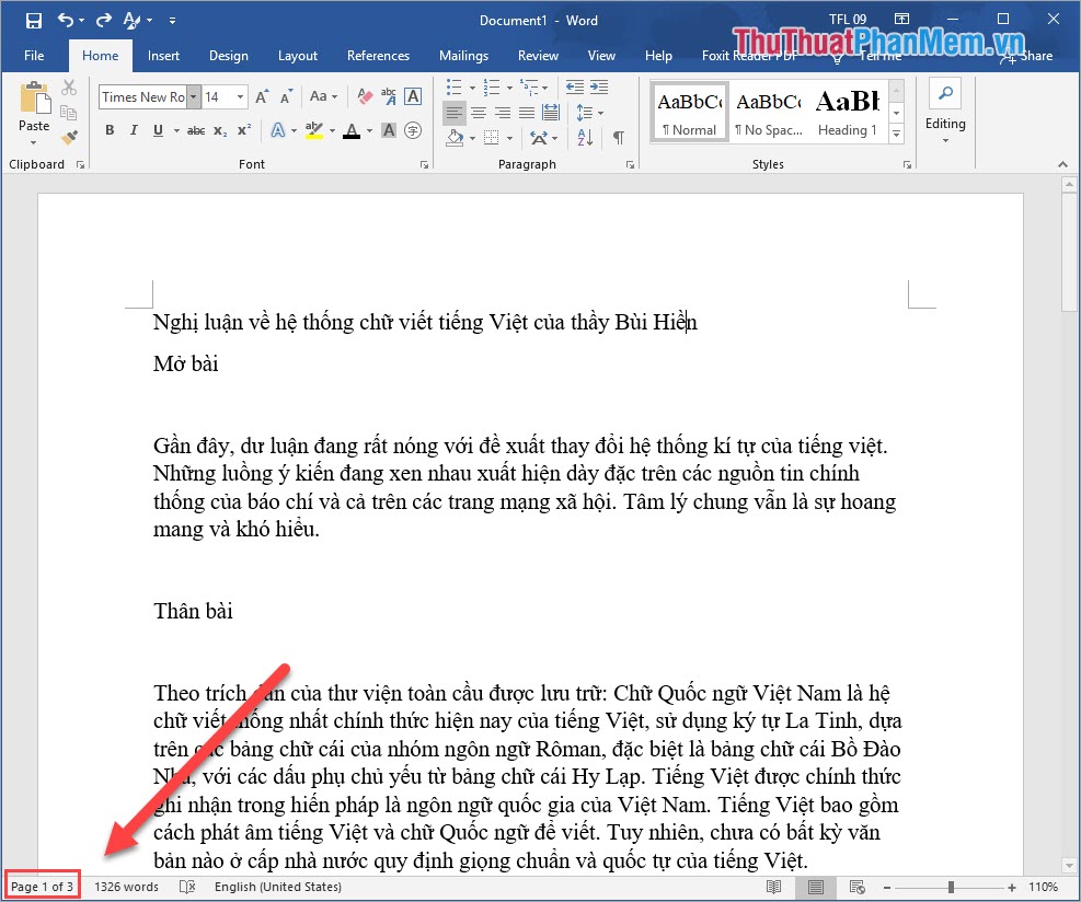 Chọn Page để xem tất cả các trang đang có