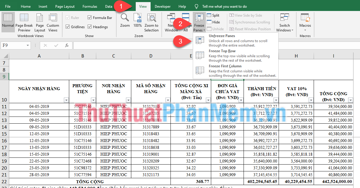 Cách khắc phục lỗi không unhide được trong Excel