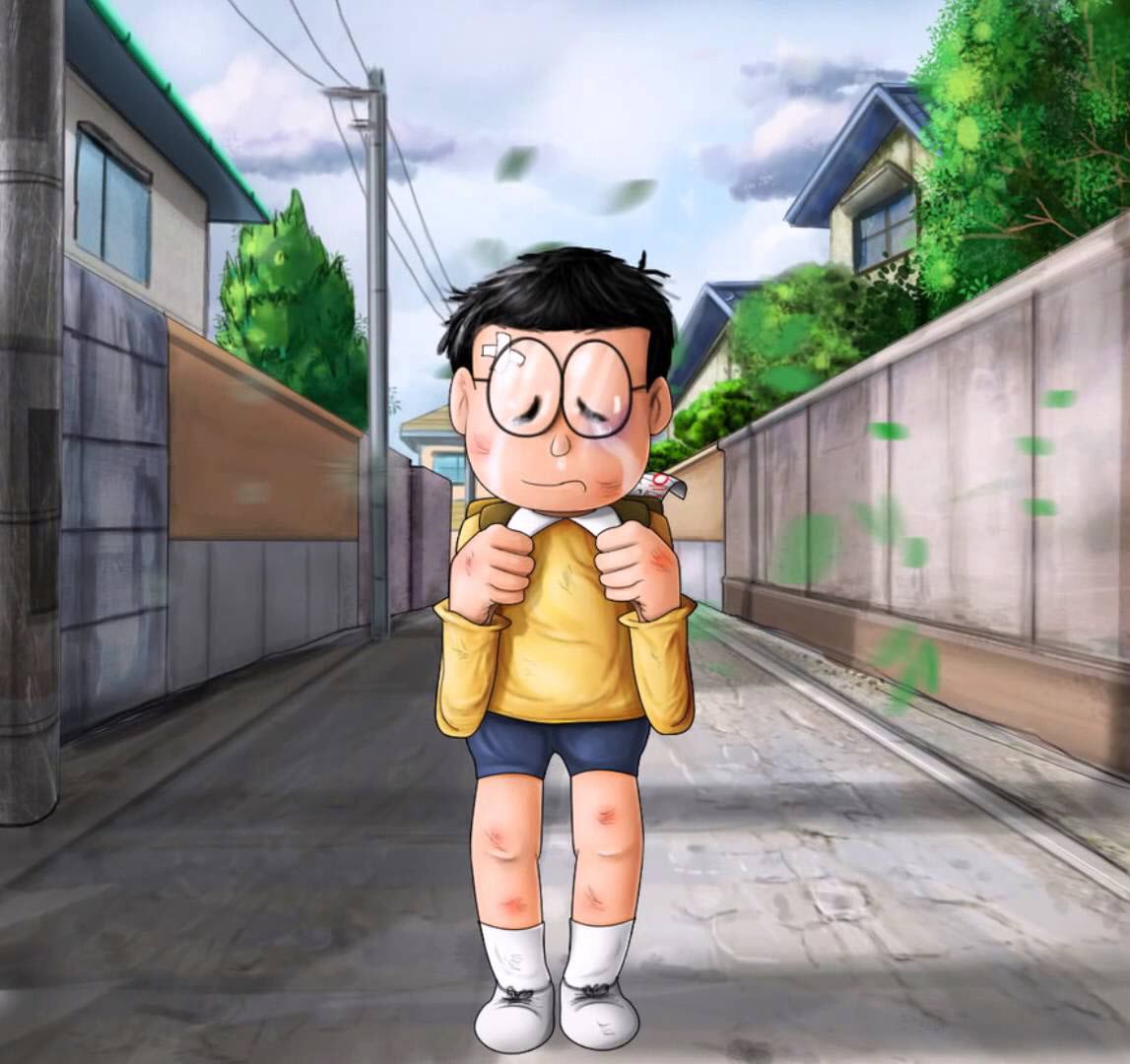 Hình ảnh 3D nobita buồn