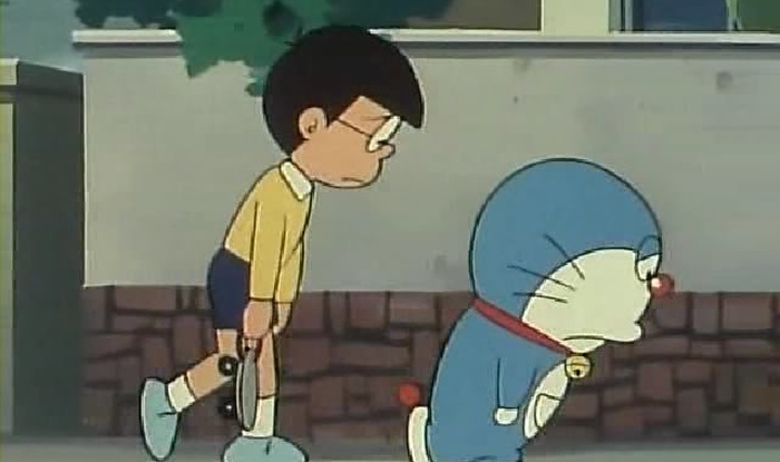 Nhân vật Nobita buồn bã và tâm trạng