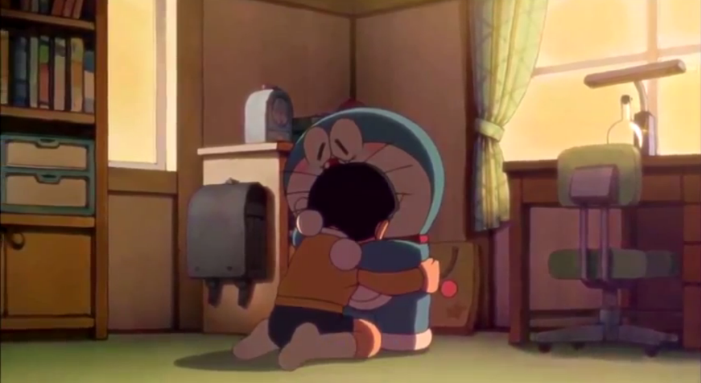 Hình ảnh nobita và doremon buồn