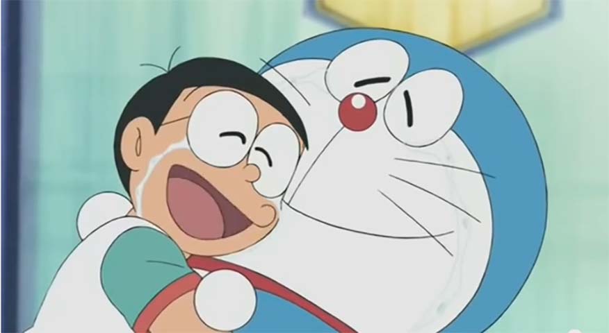 Hình ảnh nobita vừa vui và buồn