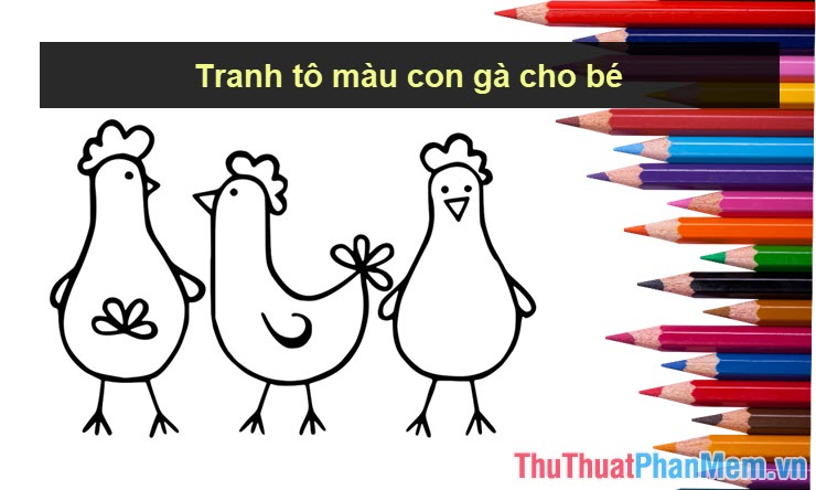 Hướng dẫn cách vẽ CON GÀ con  Tô màu con Gà  How to draw a Chicken   YouTube