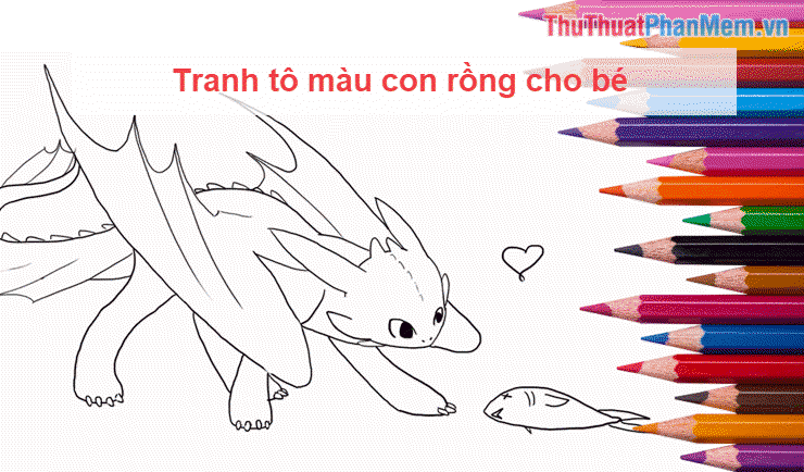 Trang tô màu rồng cho trẻ em