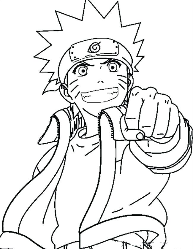 Tranh vẽ tô màu Naruto dễ thương cho bé