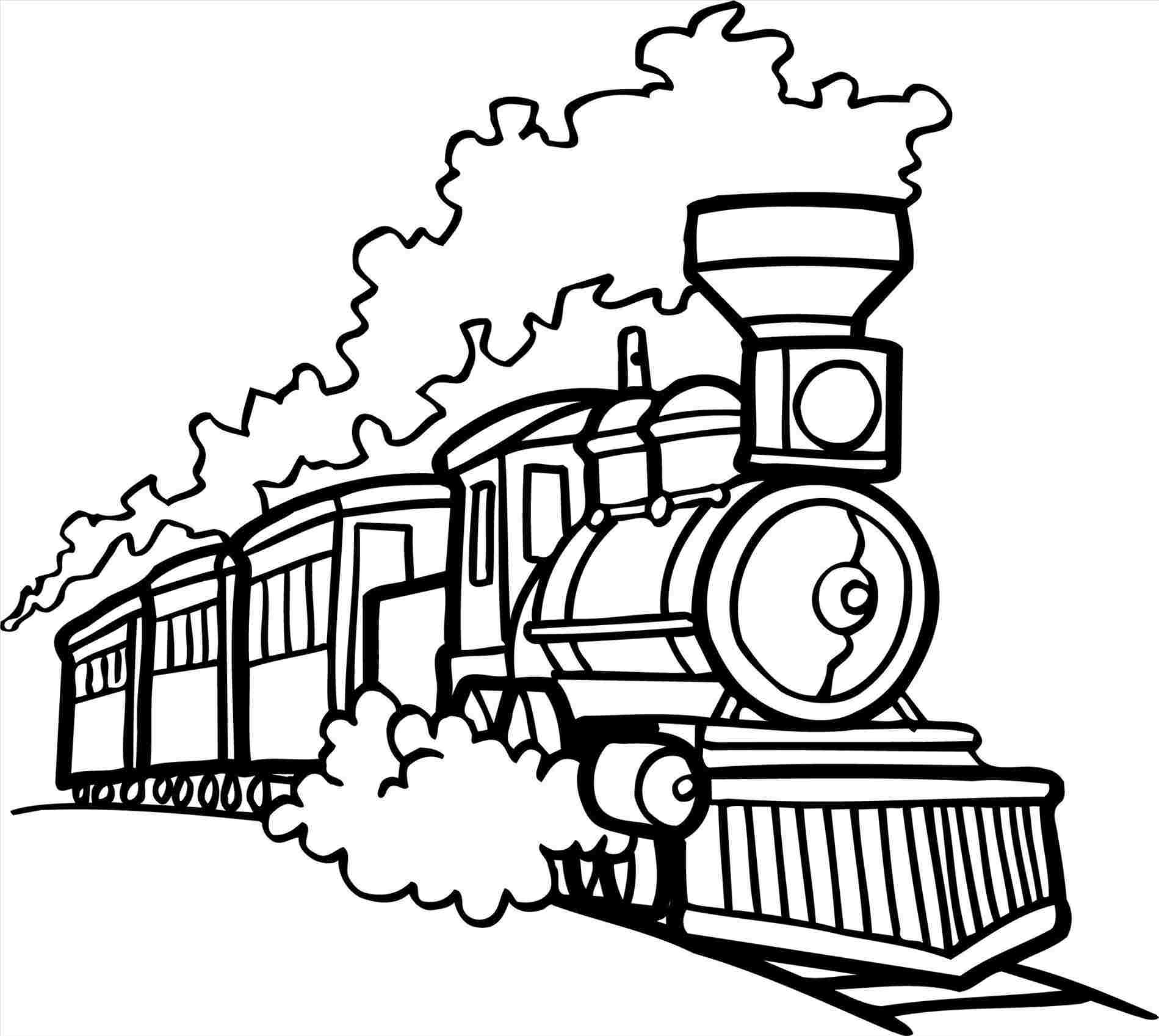 Tranh vẽ tô màu tàu hỏa đơn giản cho bé