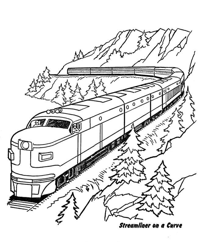 Tranh vẽ tô màu tàu hỏa đơn giản đẹp