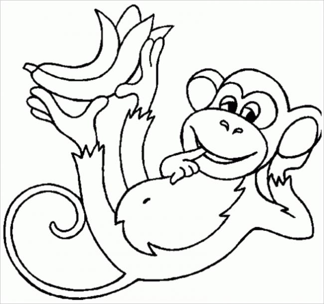 tranh tô màu hình con khỉ | Copy Paste Tool
