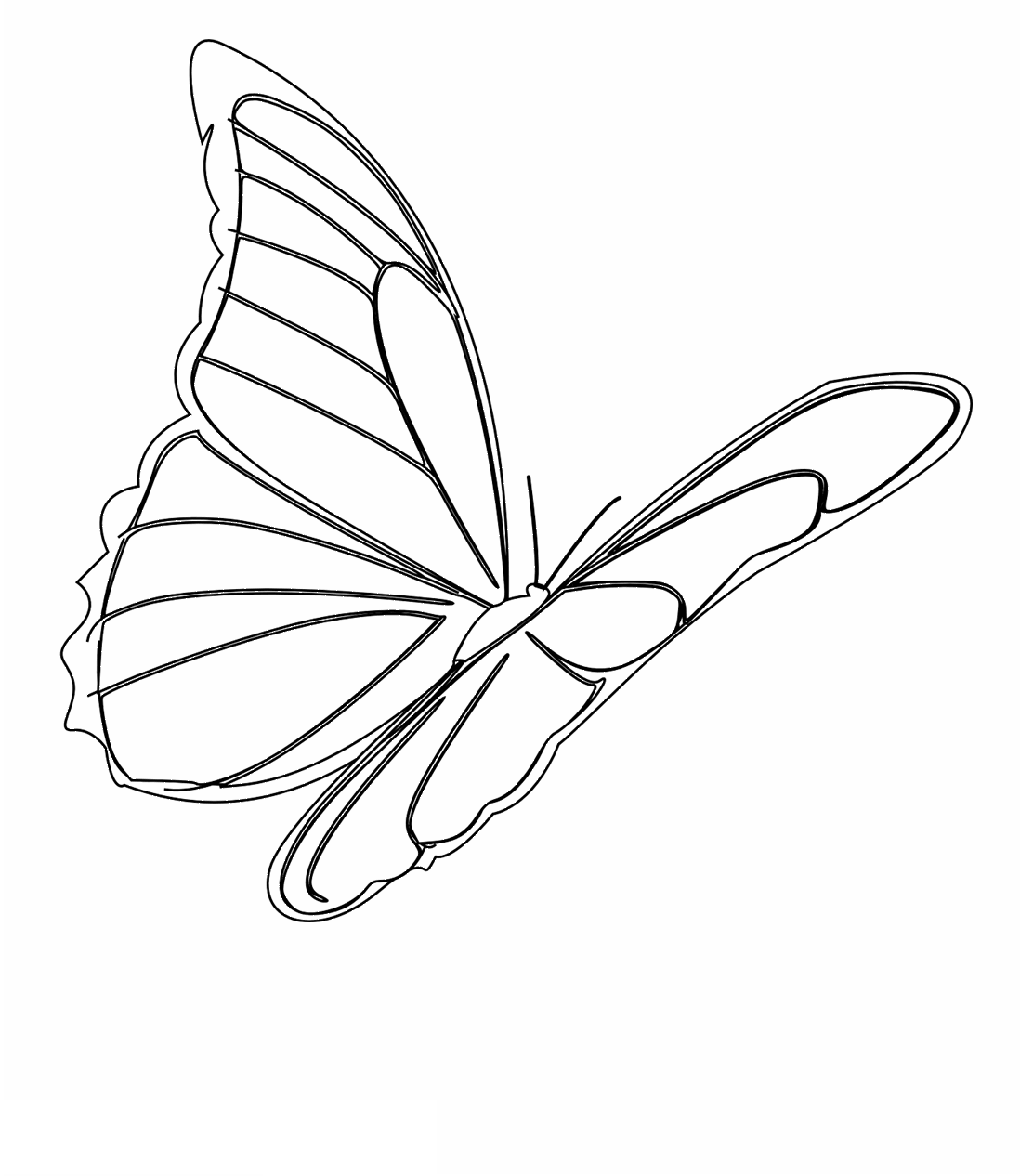 Tranh tô màu cánh bướm