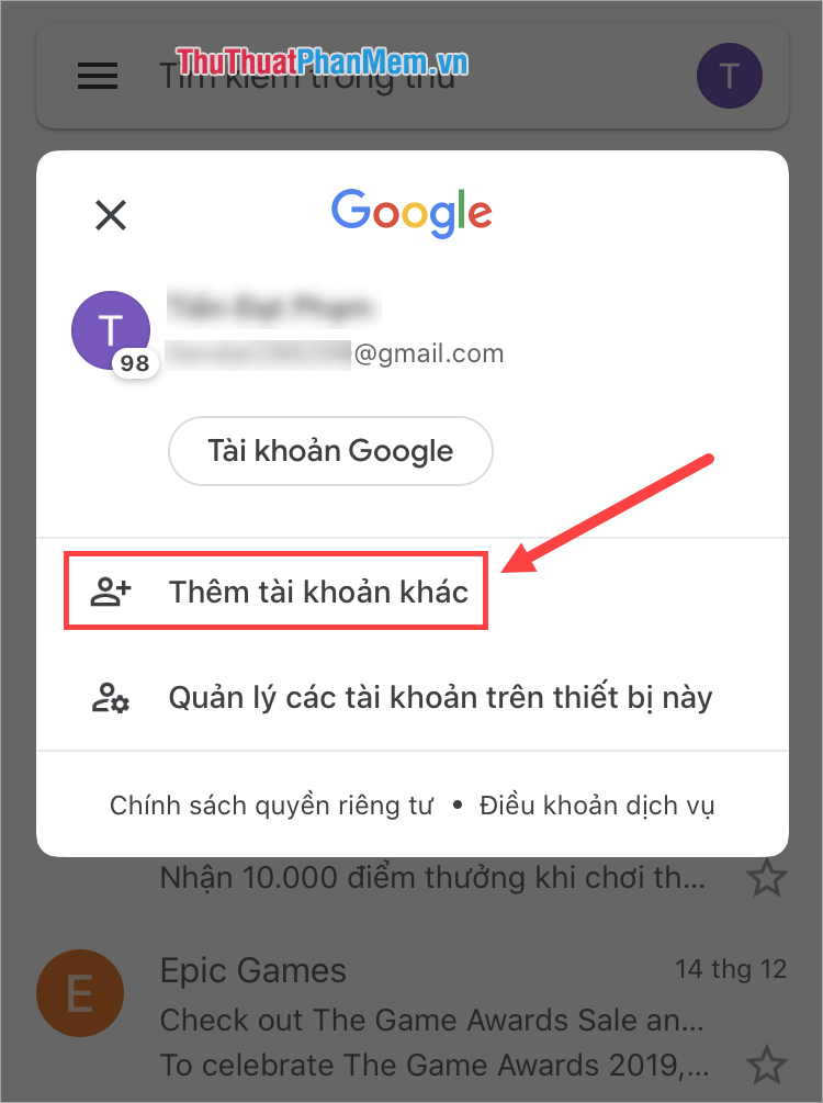 Cách đăng xuất Gmail trên iPhone