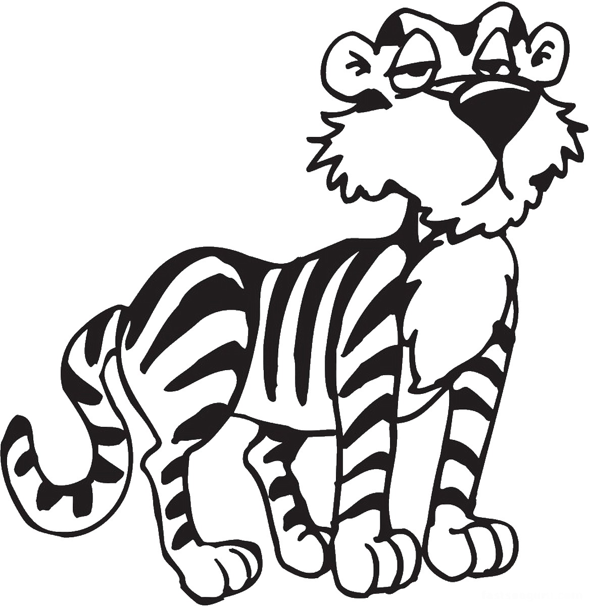 Hình ảnh một con hổ với vẻ mặt khinh thường
