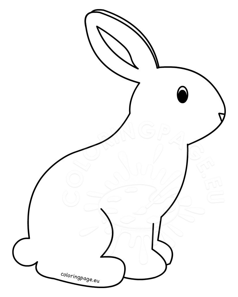 Các trang tô màu con thỏ dễ thương và đơn giản cho trẻ em