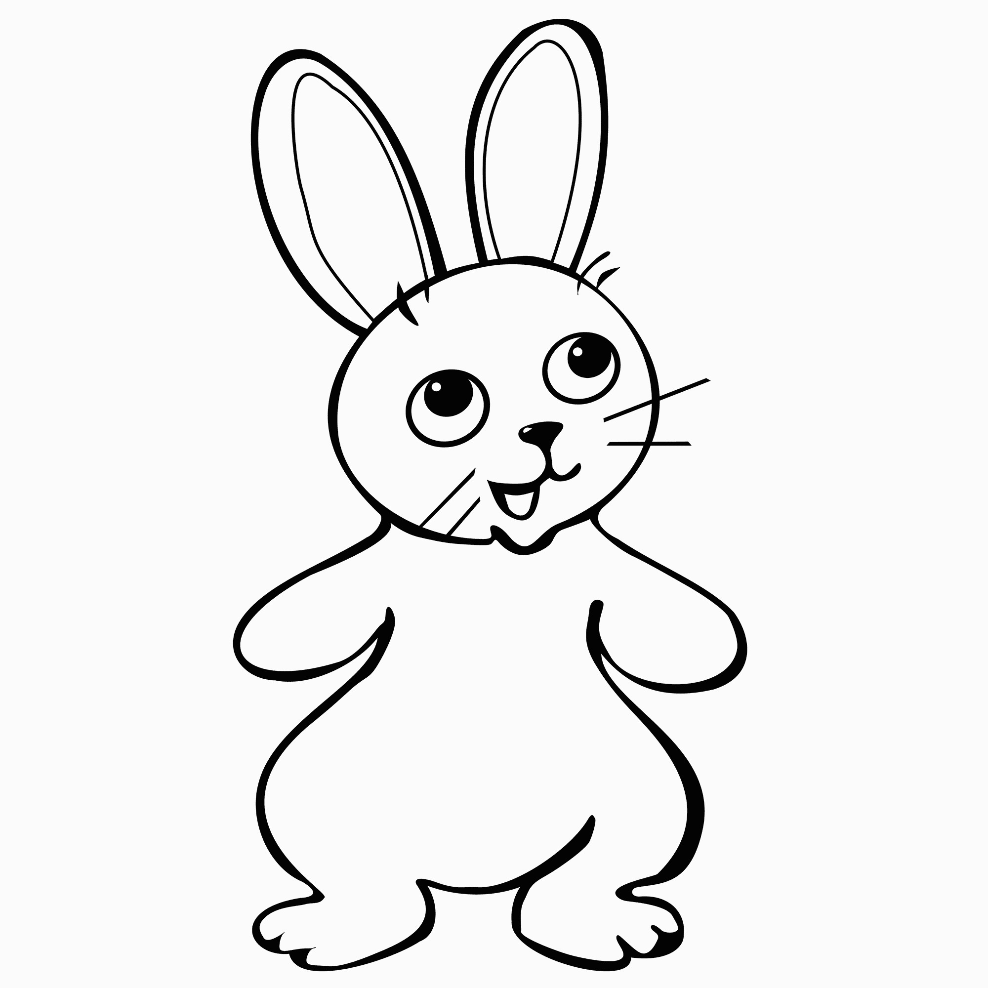 Vẽ con thỏ đứng bằng hai chân