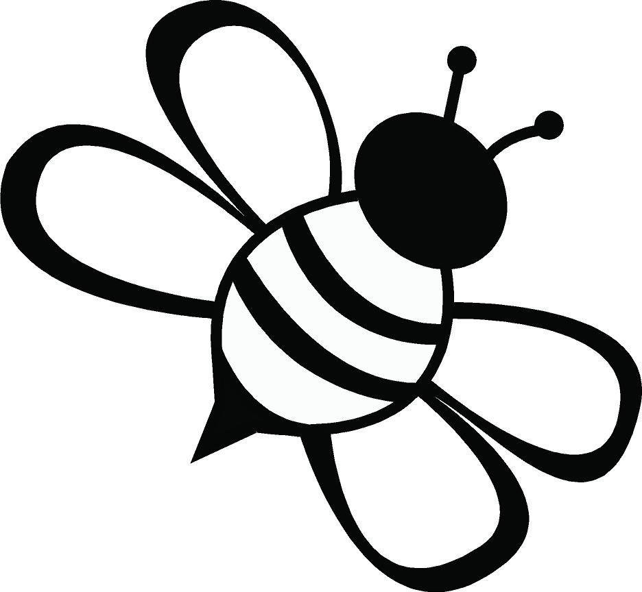Tranh tô màu con ong rất cute hình vẽ