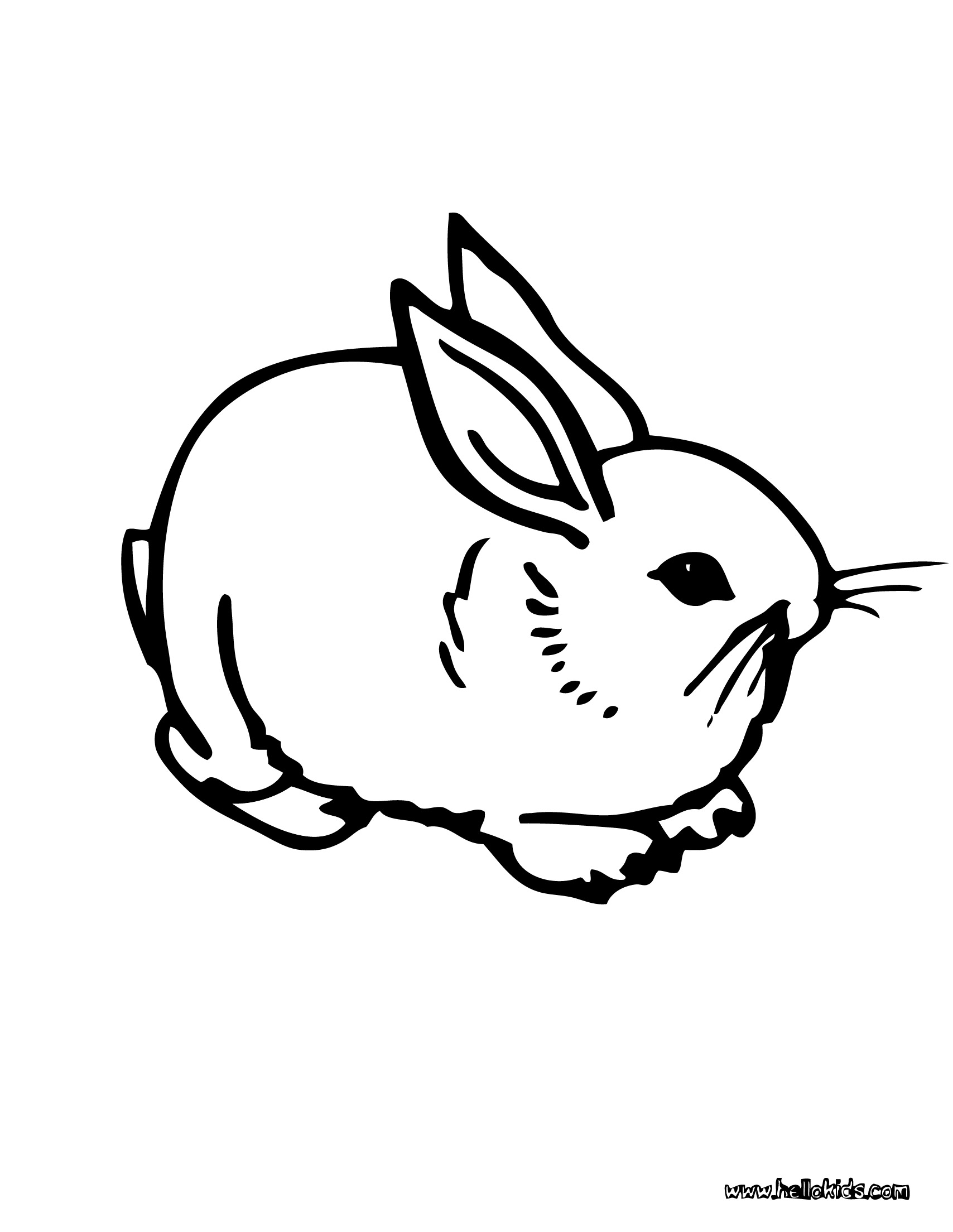 Trang tô màu con thỏ cho trẻ em