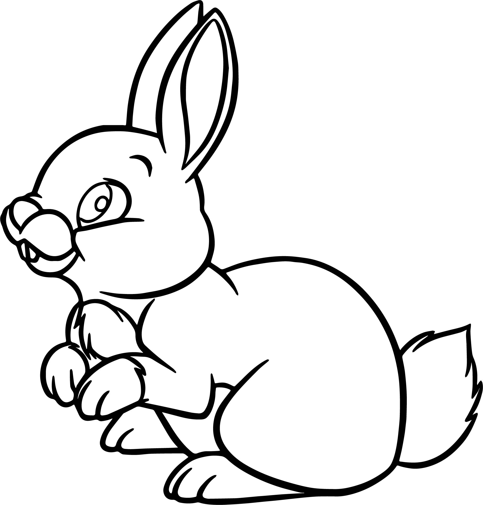 Những bức tranh tô màu đơn giản về những chú thỏ đáng yêu
