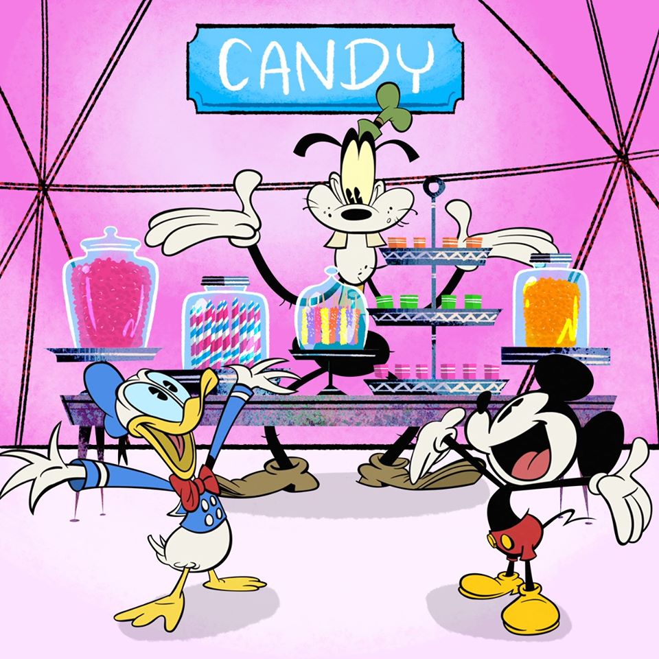 Chuột Mickey và kẹo ngọt