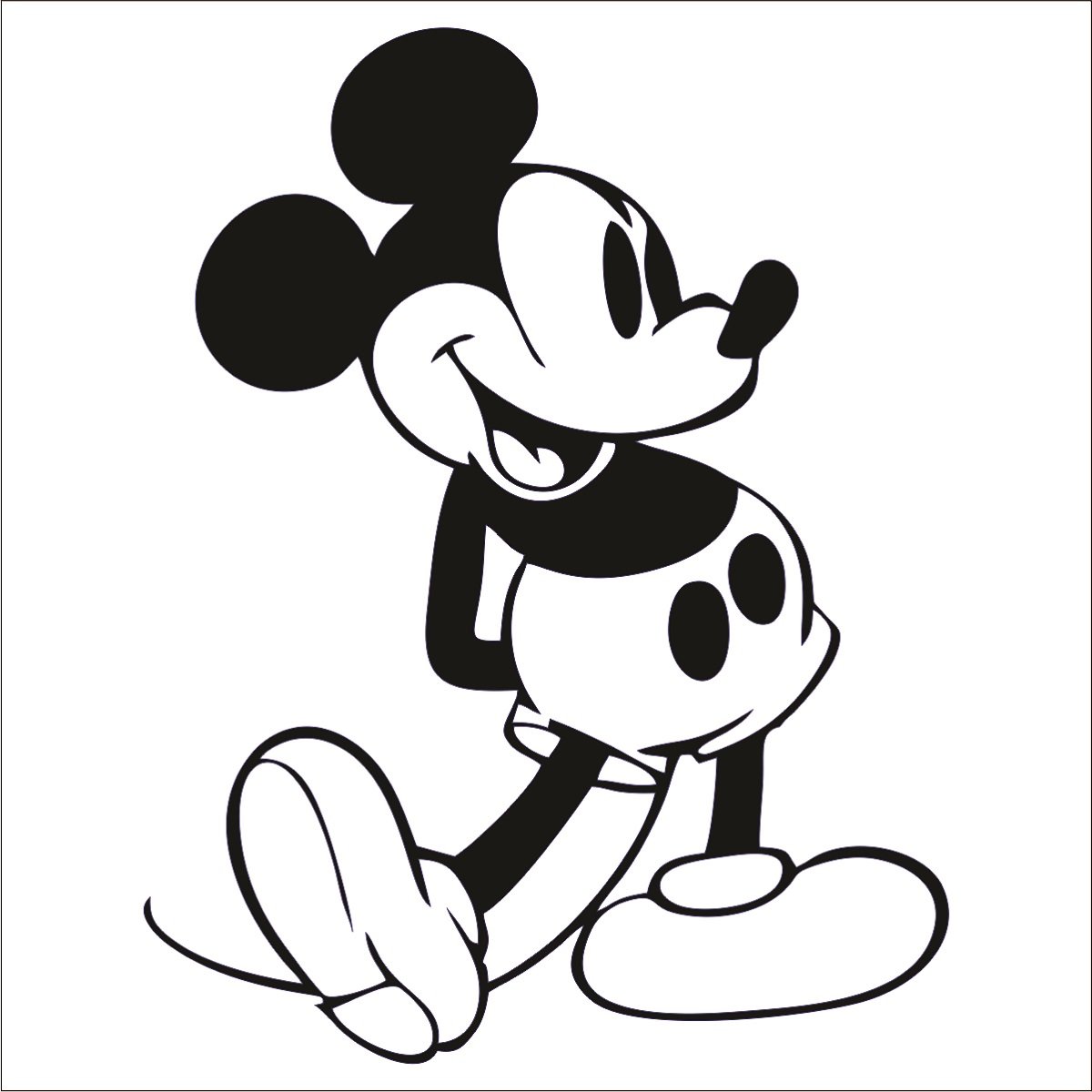 Hình đen trắng của chuột Mickey