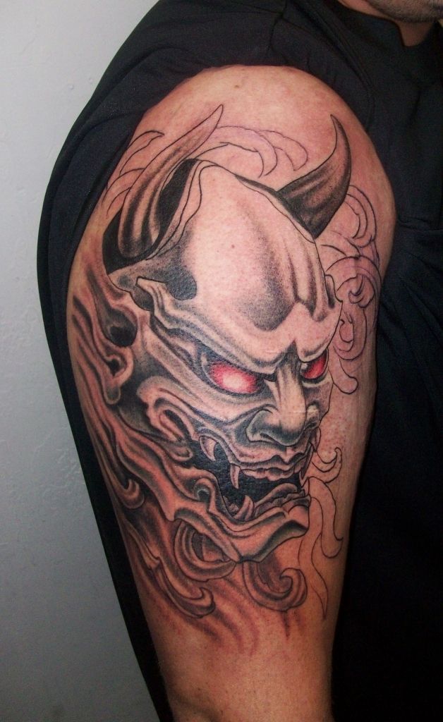 Tattoo mặt nạ ác quỷ Oni