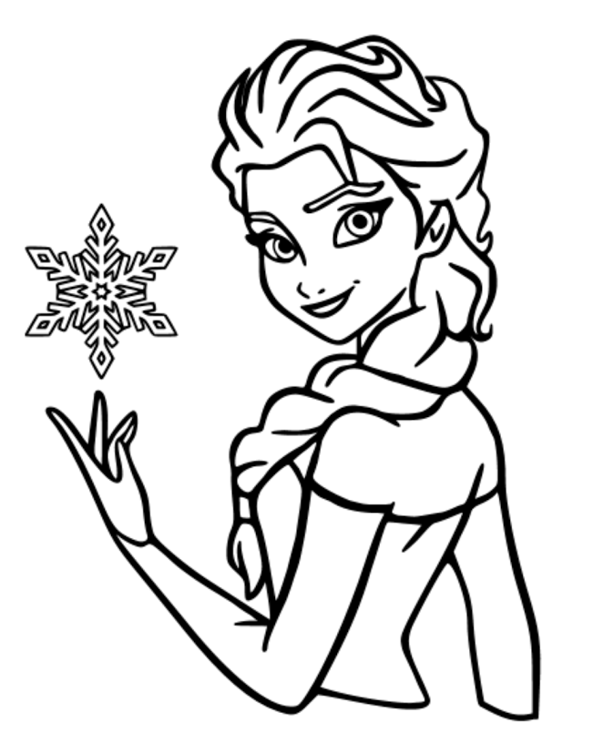 Tranh tô color công chúa Elsa