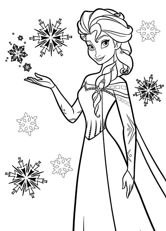 Tranh tô color nữ vương băng giá chỉ  Elsa đẹp