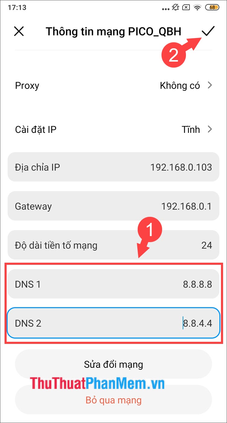 Cách đổi DNS trên điện thoại Android