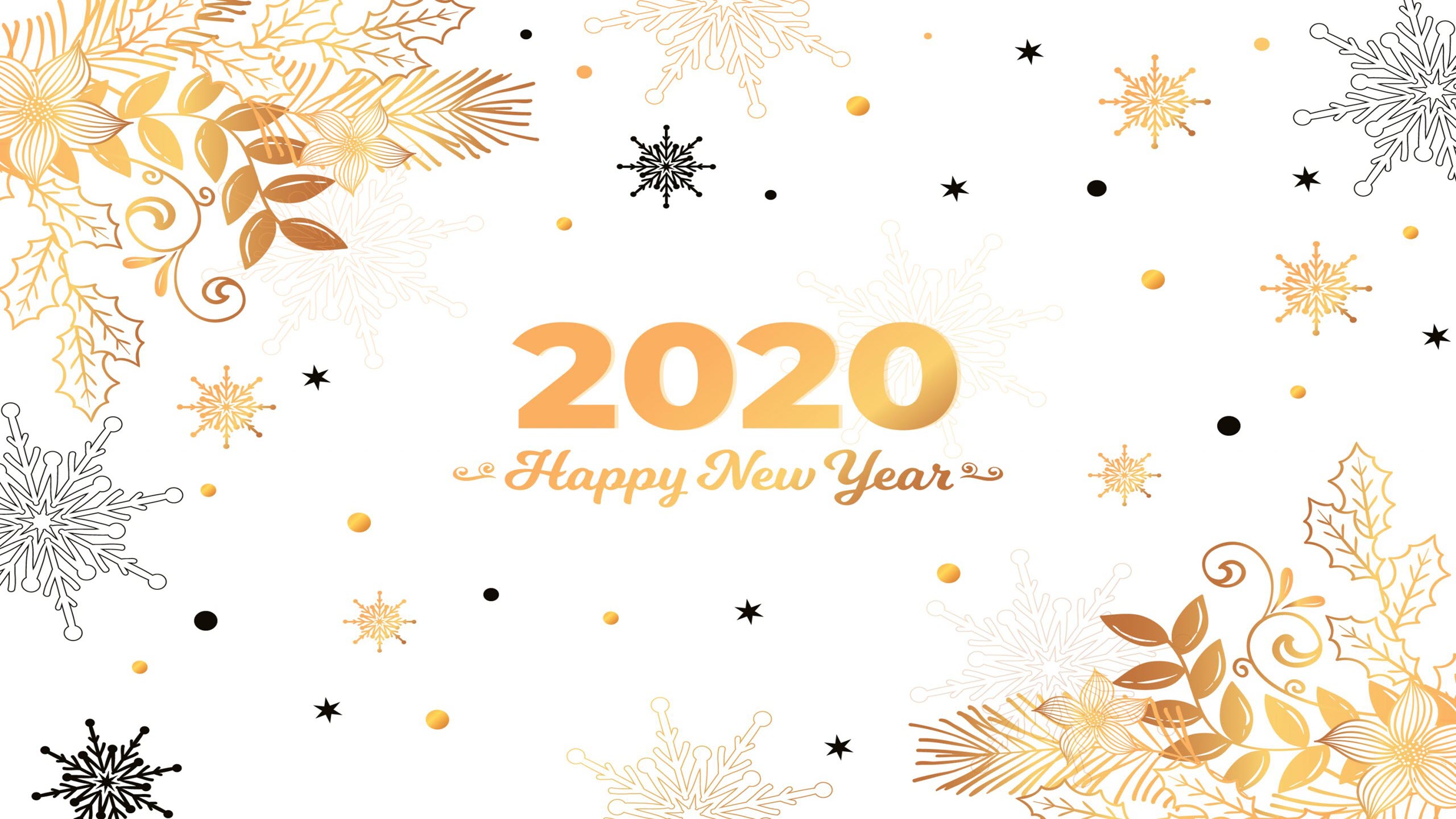Hình nền 2K chúc mừng năm mới 2020