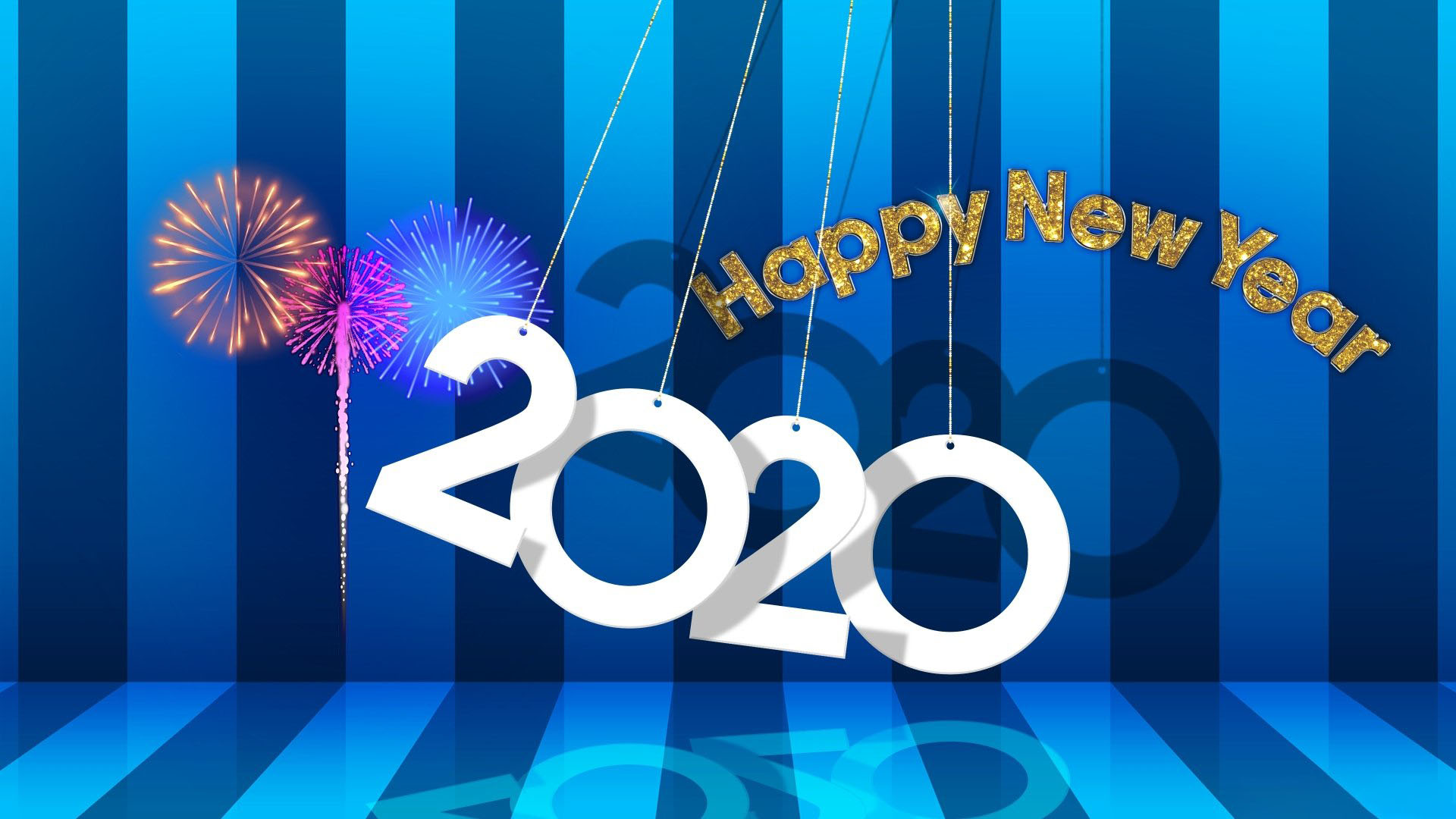 Hình nền chúc mừng năm mới 2020 cho máy tính