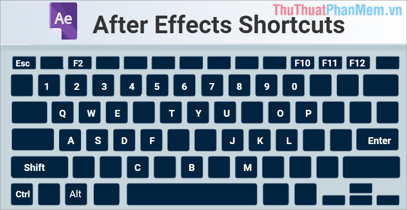 Phím tắt trong After Effect - Toàn bộ phím tắt Adobe After Effect