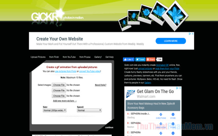 Hướng dẫn cách tạo ảnh động trực tuyến bằng trang web Gickr