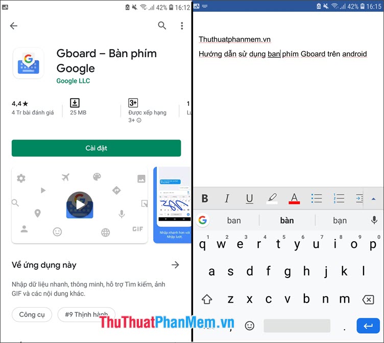 Những bàn phím tiếng Việt tốt nhất cho Android
