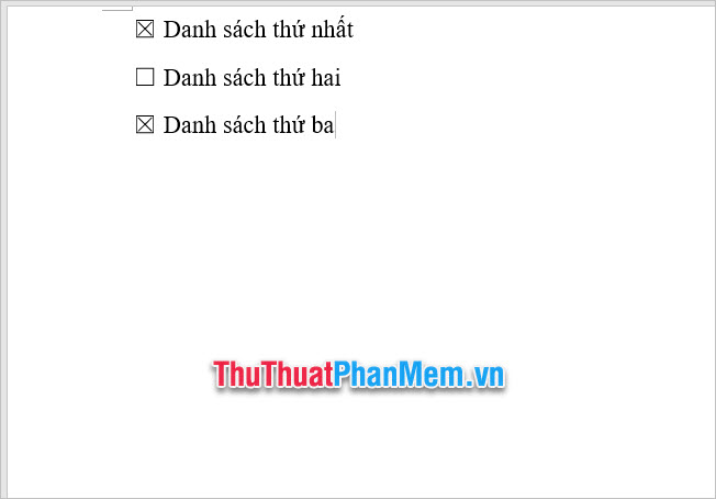 Để sử dụng đánh dấu tích cho ô vuông checkbox, các bạn chỉ cần click vào mặt ô vuông là được