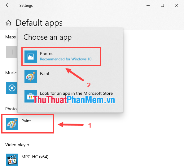 Cách thay đổi các chương trình mặc định trong Windows 10