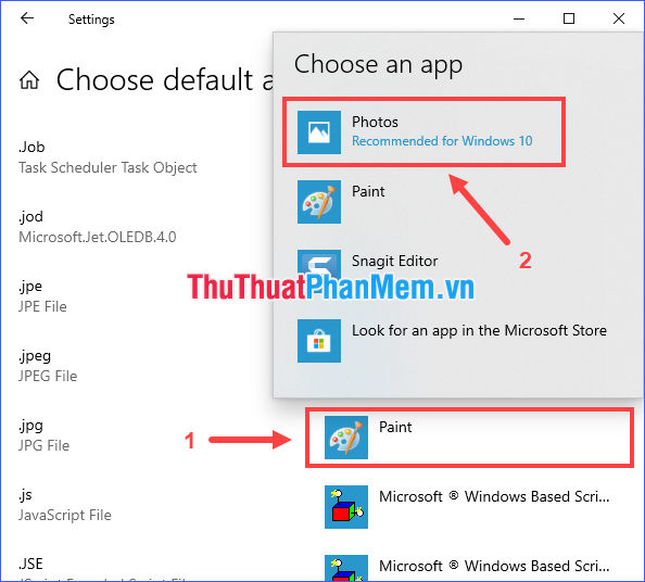 Cách thay đổi các chương trình mặc định trong Windows 10