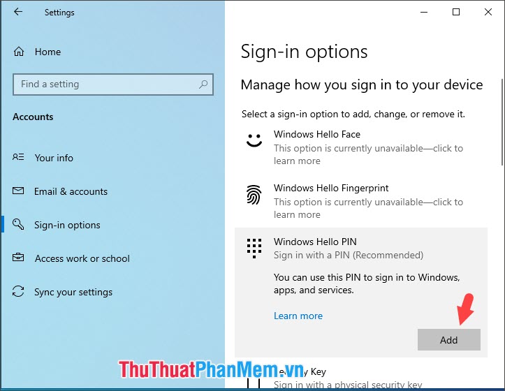 Cách sử dụng mã PIN để đăng nhập trong Windows 10