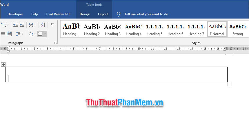 Ấn Enter để có thể tạo hai dòng liền nhau trong bảng