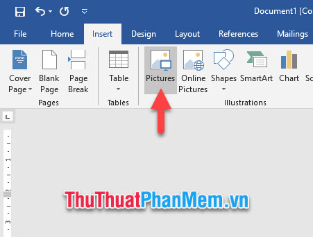 Chọn Pictures trong nhóm Illustrations
