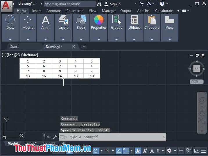 Cách chèn Excel vào CAD nhanh và chuẩn