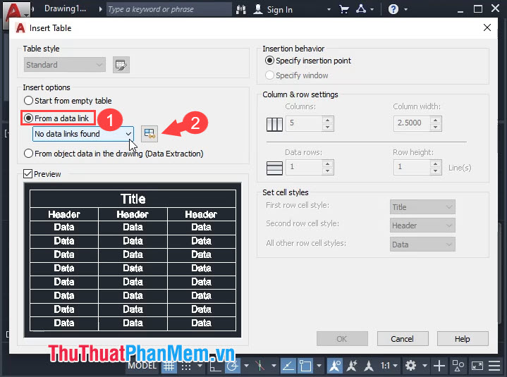 Cách chèn Excel vào CAD nhanh và chuẩn