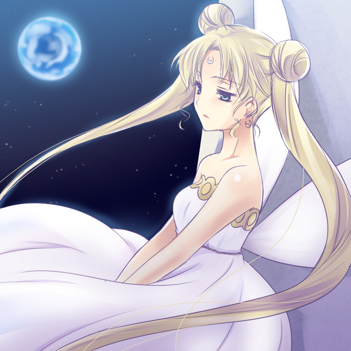 Tranh anime cô công chúa thủy thủ mặt trăng