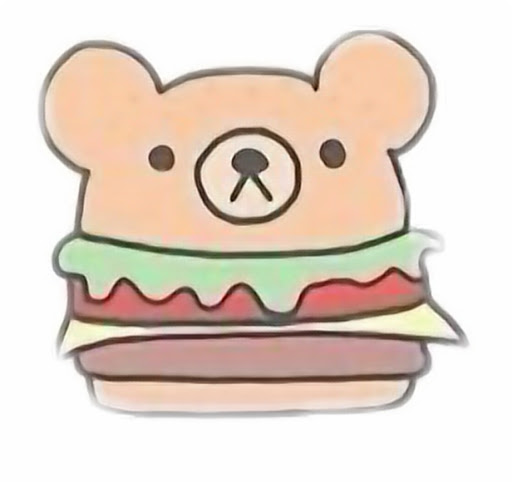Tranh vẽ burger gấu cực kỳ cute