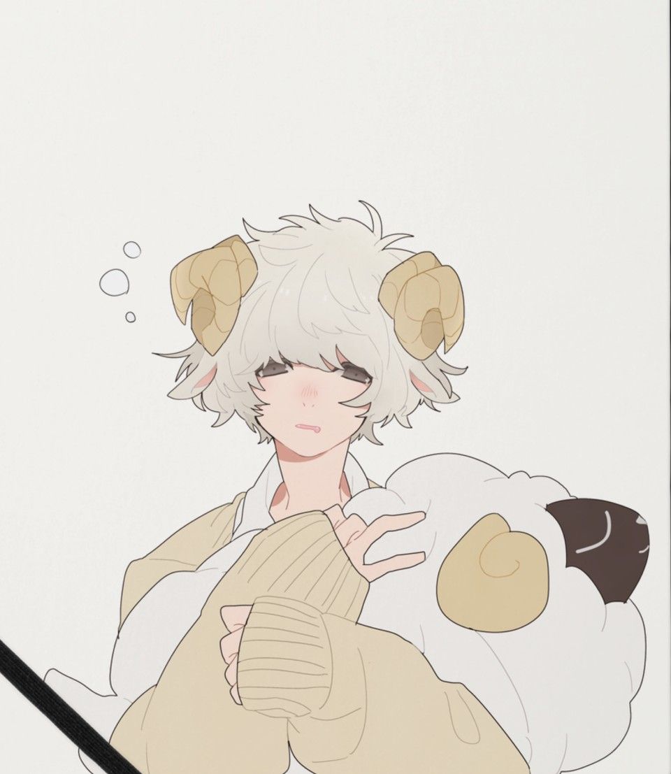 Tranh vẽ cậu bé cừu cực kỳ cute