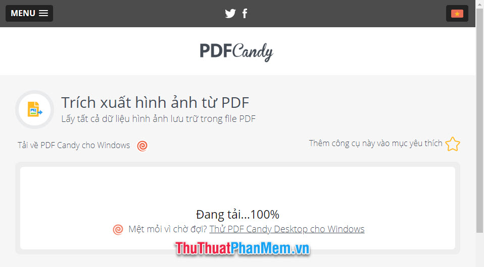 Chọn file PDF cần trích xuất hình ảnh trong thư mục máy tính của mình