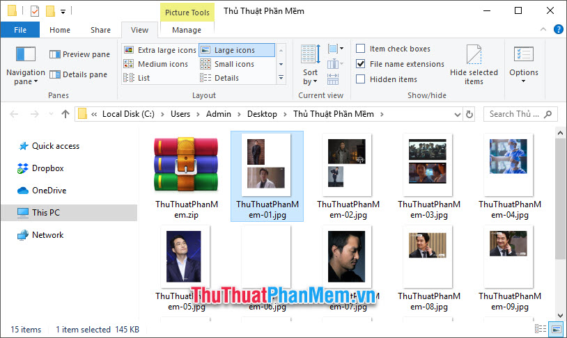 Sau khi giải nén các bạn sẽ thấy file PDF của mình đã được nén thành những bức ảnh như trang giấy in