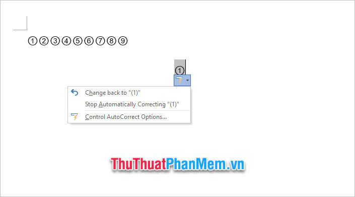 Số trong văn bản của bạn đã được khoanh tròn