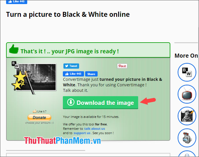 Cách chuyển ảnh màu sang đen trắng online